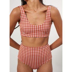 Mara Hoffman Lira Bikini in Bardot Plaid